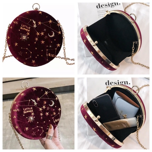 Constellation Sky Velvet Crossbody Purse - Picture 5 of 8